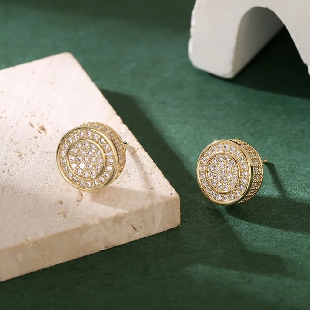 Gold-tone studs - Picture 2 of 4